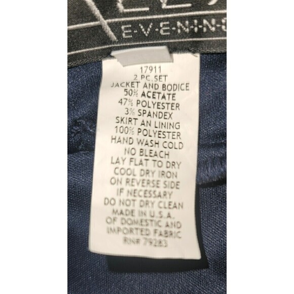 Alex Evenings Navy Blue Draped Column Gown With Bolero Jacket Size 6P - Picture 13 of 16